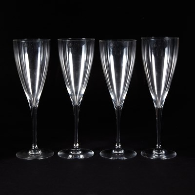 Lot 381 - Set of Sixteen Baccarat Blown Glass Champagne...