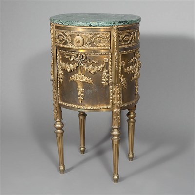 Lot 177 - Louis XVI Style Gilt-Metal Side Table The...