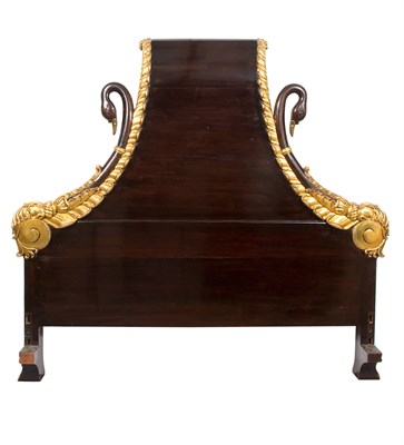 Lot 189 - Empire Style Parcel Gilt Mahogany Bedstead The...