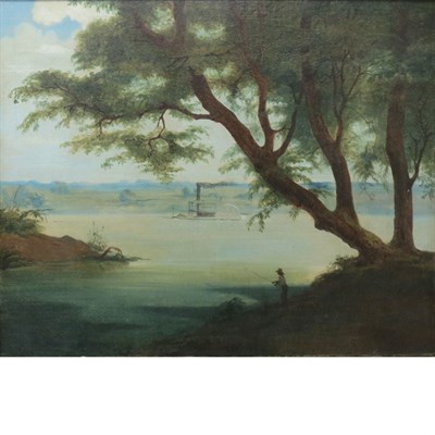 Lot 9 - American School 19th Century Landscape with...