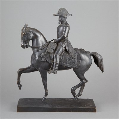 Lot 124 - Bronze Equestrian Group of Napoleon III After...