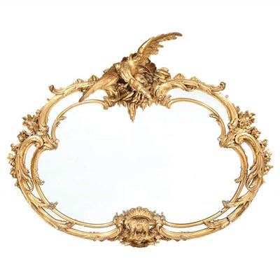 Lot 440 - Rococo Style Carved and Giltwood Mirror The...