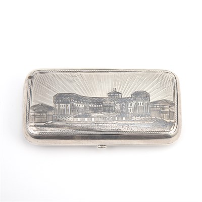 Lot 487 - Russian Silver Cigarette Case Moscow, circa...