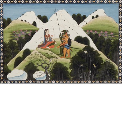 Lot 49 - Indian School Pahari Region, possibly Kangra...