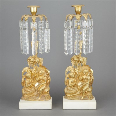 Lot 179 - Gilt-Brass Partial Girandole Garniture Third...