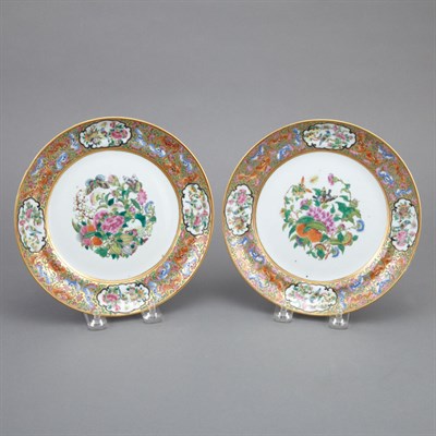 Lot 210 - Two Chinese Famille Rose Porcelain Dessert...