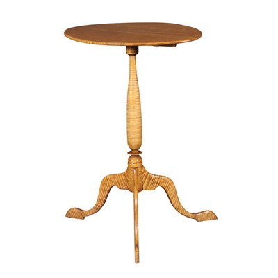 Lot 217 - Chippendale Style Maple Candlestand The...