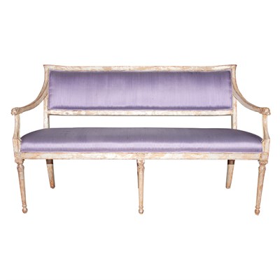 Lot 517 - Neoclassical Style Silvered Wood Settee Length...