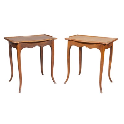 Lot 257 - Pair of Provincial Style Fruitwood Side Tables...