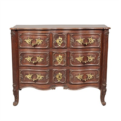 Lot 280 - Provincial Louis XV Style Walnut Commode...