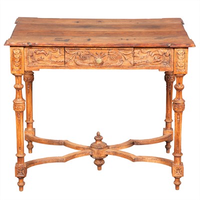 Lot 245 - Continental Walnut Writing Table Height 30...