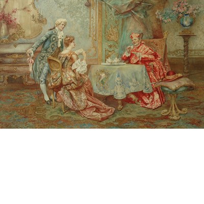 Lot 41 - Umberto Cacciarelli Italian, 1880-1910 A Visit...