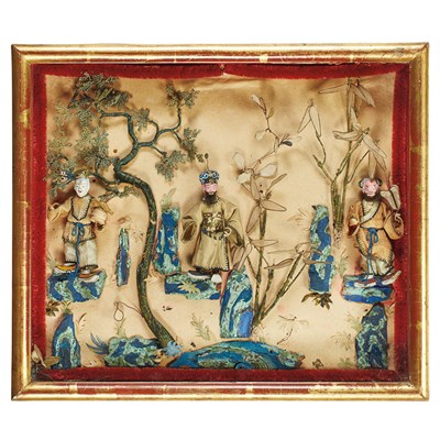 Lot 391 - Chinese Figural Diorama 19th Century Depicting...