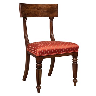Lot 395 - Set of Six George IV Mahogany Side Chairs...