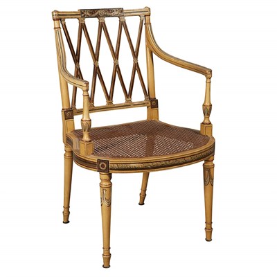 Lot 299 - Set of Eight George III Painted Dining Chairs...