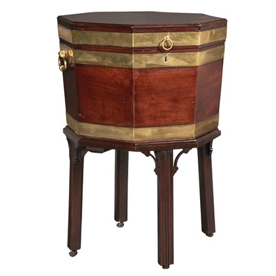 Lot 269 - George III Brass Mounted Mahogany Wine Cooler...