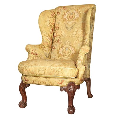 Lot 264 - George II Walnut Wing Armchair Second quarter...