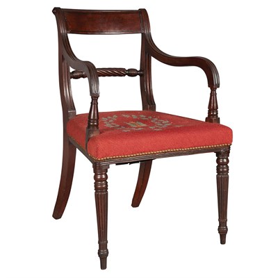 Lot 292 - Set of Ten Regency Mahogany Dining Chairs...