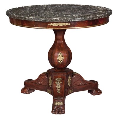 Lot 241 - Empire Style Gilt-Metal Mounted Mahogany...