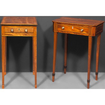 Lot 586 - George III Inlaid Rosewood Work Table Late...