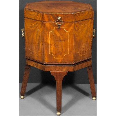 Lot 585 - George III Inlaid Mahogany Wine Cooler Third...