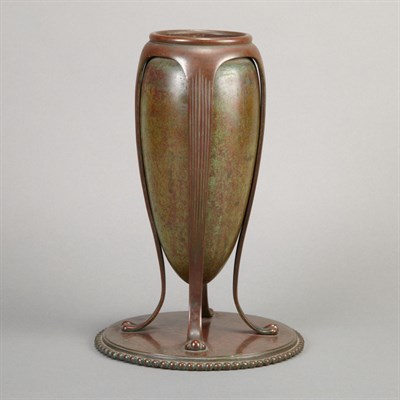 Lot 355 - Tiffany Studios Bronze Lamp Base Late...