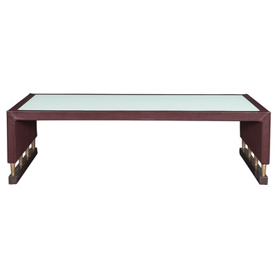 Lot 148 - Olivier Gagnere Wenge Leather Nickel Plated...