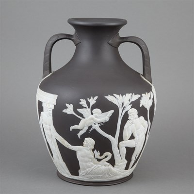 Lot 454 - Wedgwood Pottery Black Jasperware Replica of...