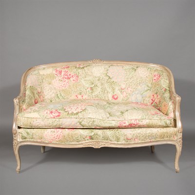 Lot 130 - Louis XV Style Carved and Distress Painted...
