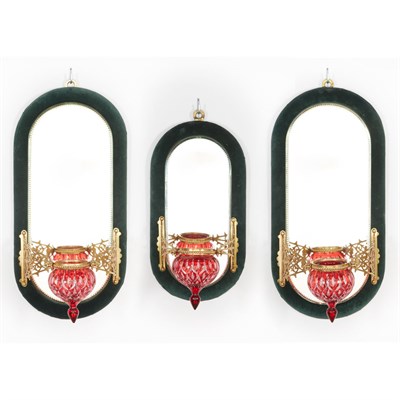 Lot 126 - Set of Three Victorian Style Mirror Back...