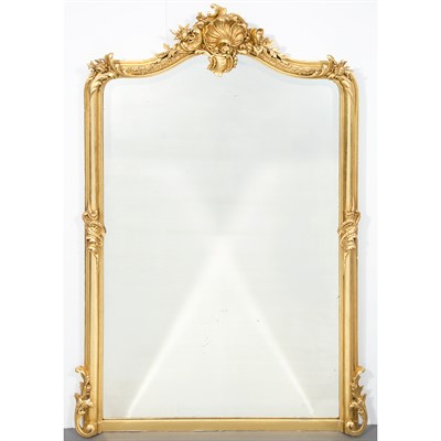 Lot 108 - Louis XV Style Giltwood Overmantel Mirror 20th...