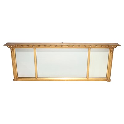 Lot 334 - American Gilt-Wood Overmantel Mirror Height 24...