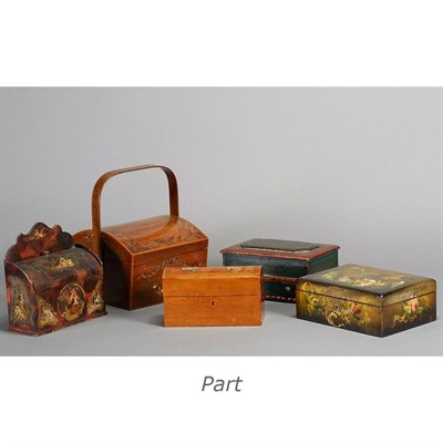 Lot 553 - Group of Seven Boxes Length of largest 13 inches.