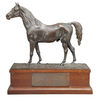 Lot 303 - Bronze Equestrian Trophy After a model by...