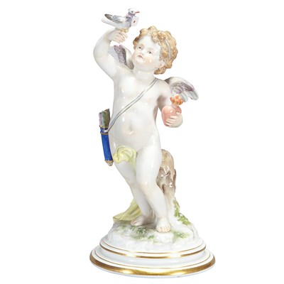 Lot 480 - Meissen Porcelain Figure of Cupid Depicted in...
