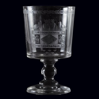 Lot 169 - Glass Footed Vase Probably American Decorated...