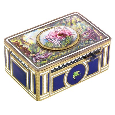 Lot 312 - German Gilt-Metal and Enamel Singing Bird Music Box