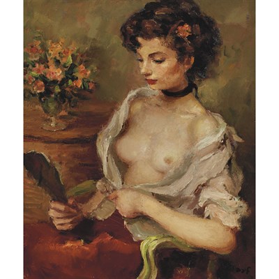 Lot 37 - Marcel Dyf French, 1899-1985 Jeune Femme aux...
