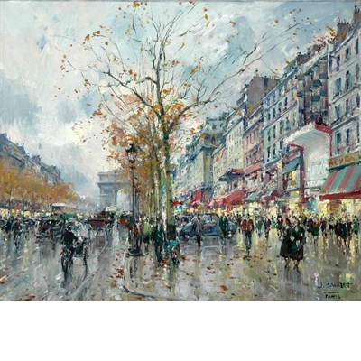 Lot 93 - Jean Salabet French, 20th Century Paris Street...