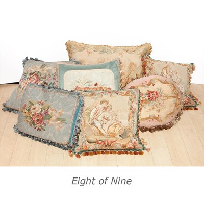 Lot 601 - Group of Eight Aubusson Pillows