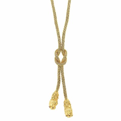 Lot 272 - Gold Lariat Necklace, Ilias Lalaounis