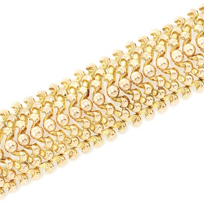 Lot 162 - Wide Gold Bracelet