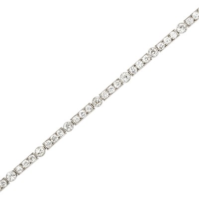 Lot 486 - Platinum and Diamond Bracelet