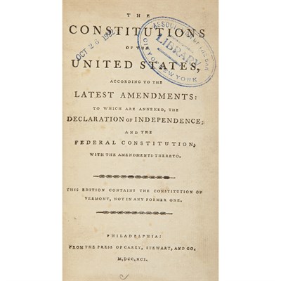 Lot 160 - [CONSTITUTION] The Constitutions of the United...