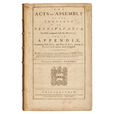 Lot 24 - [PENNSYLVANIA] The Acts of Assembly of the...