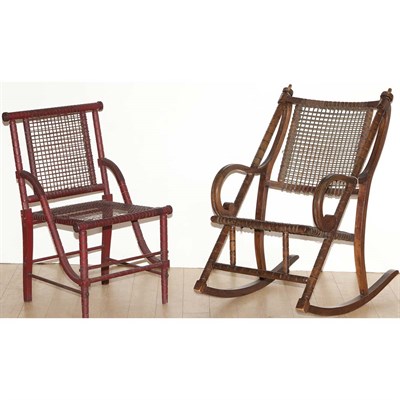 Lot 537 - Two George Hunzinger Chairs Circa 1880...