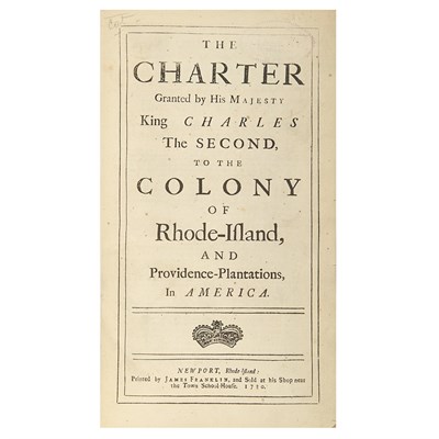 Lot 30 - [RHODE ISLAND - JAMES FRANKLIN IMPRINT] The...