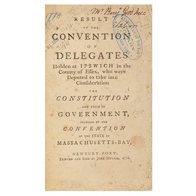 Lot 108 - [MASSACHUSETTS - IPSWICH CONVENTION] [PARSONS,...