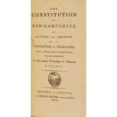 Lot 52 - [NEW HAMPSHIRE] The Constitution of New...