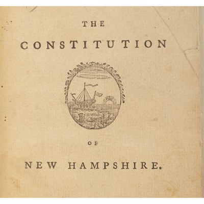 Lot 134 - [NEW HAMPSHIRE] The Constitution of New...